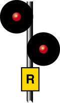Plaque R sur signal