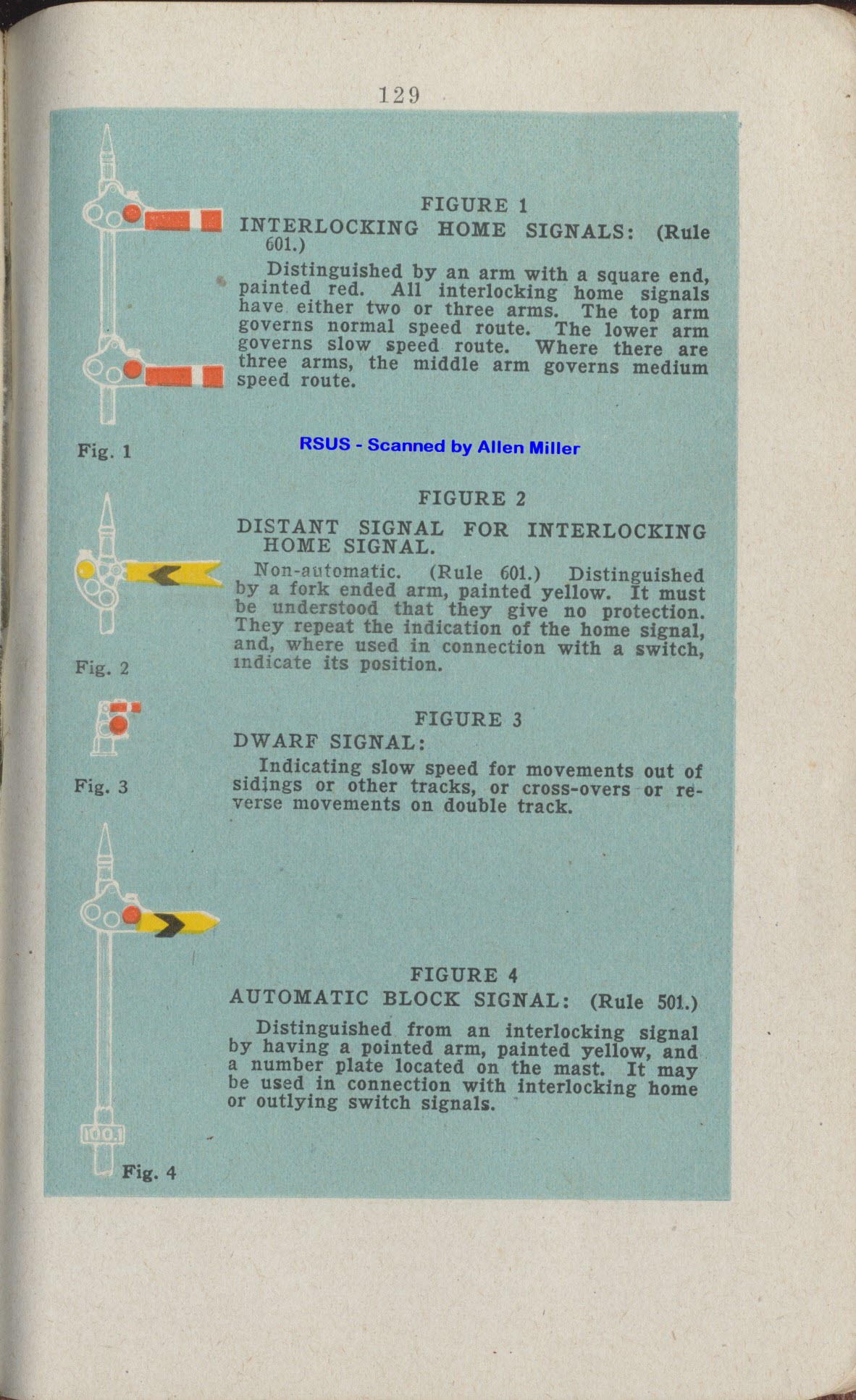 Northern Pacific RR Signal Aspects ~1925
