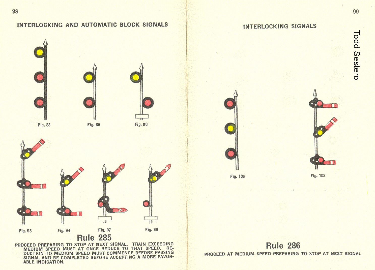 New York Central RR Signal Aspects 1937