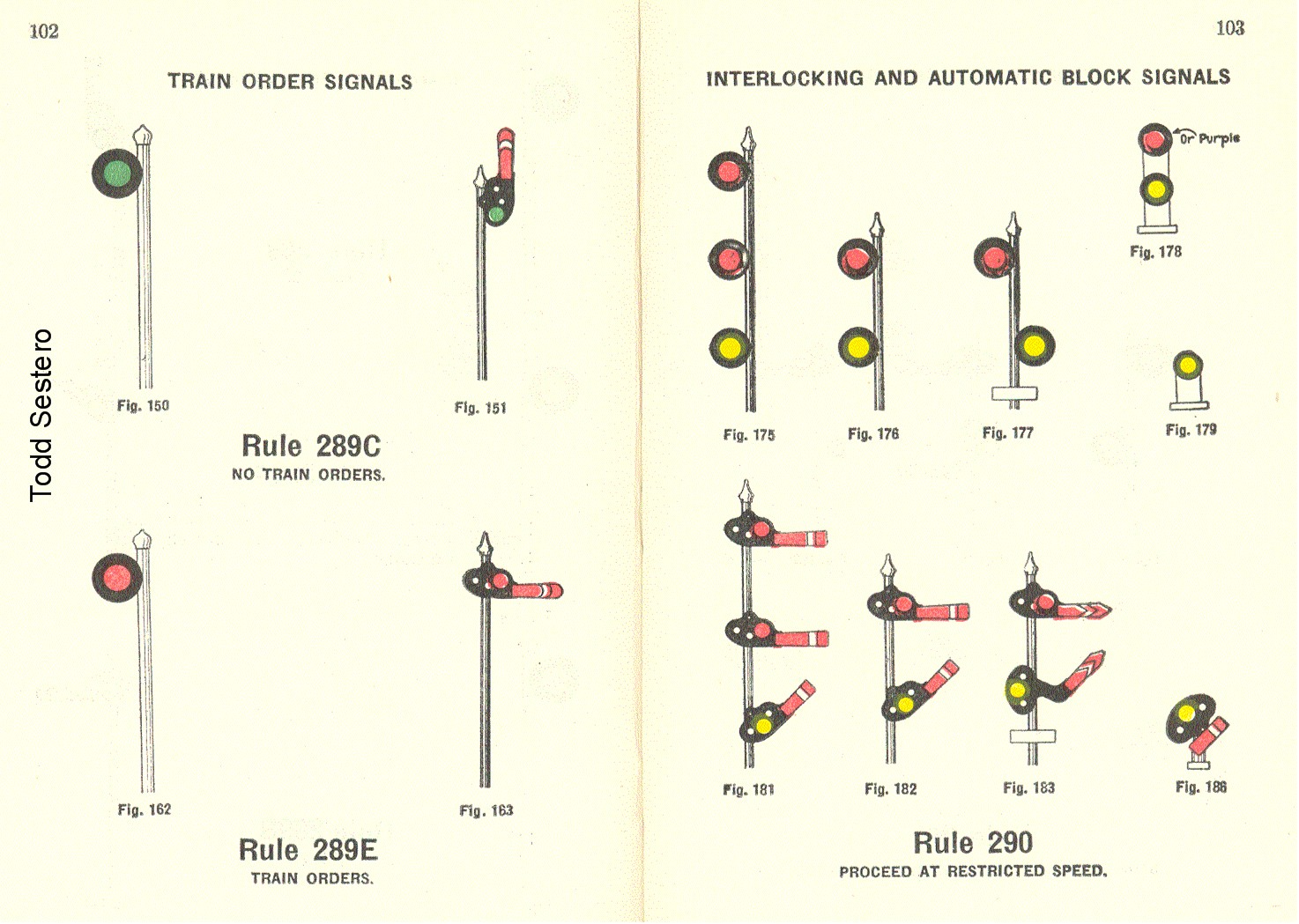 New York Central RR Signal Aspects 1937