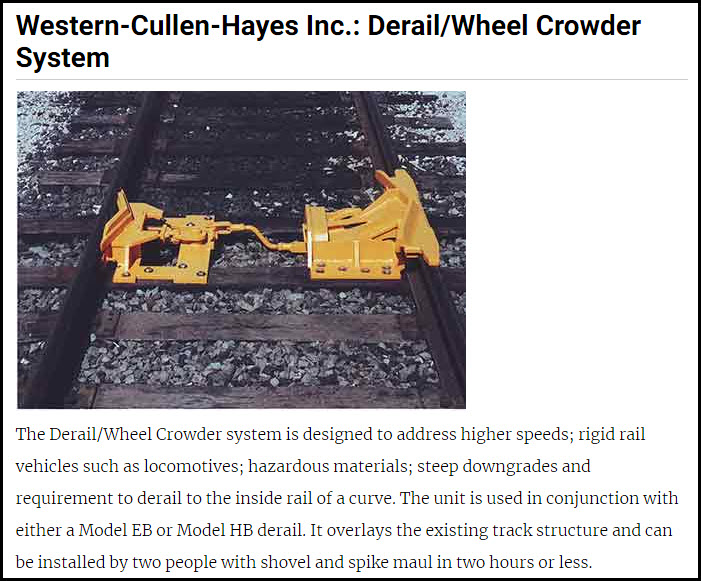 Railroad Derails/Derailers